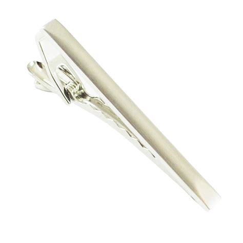 Check Prism Tie Bar in Silver 